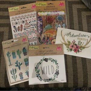 Wild, Adventure Theme Craft Stickers and Transfers Set - 5